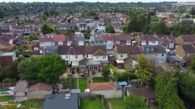 Luton City, İngiltere 'deki Yüksek Angle Residential Homes. 27 Temmuz 2023 'te Drone' un Kamerası ile yakalanmış.