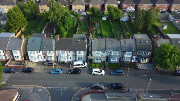 High Angle Footage Residential Homes Luton City England Zachycen Kamerou — Stock video
