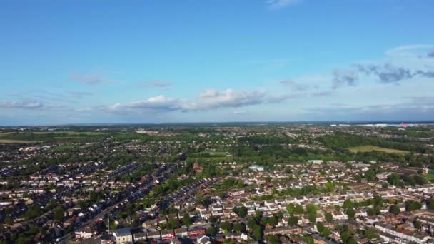 High Angle Footage Von Wohnhäusern Luton City England Aufgenommen Mit — Stockvideo