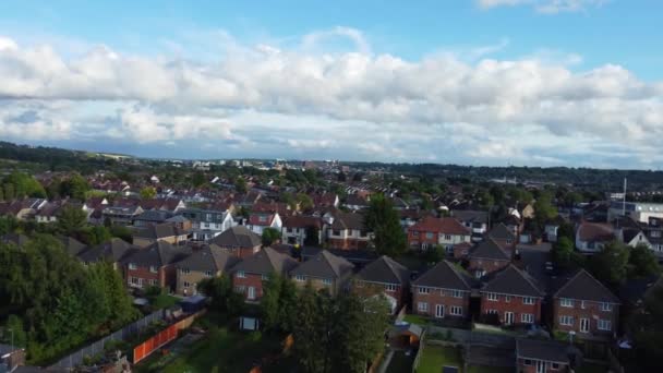 High Angle Beelden Van Residentiële Huizen Luton City England Opgenomen — Stockvideo
