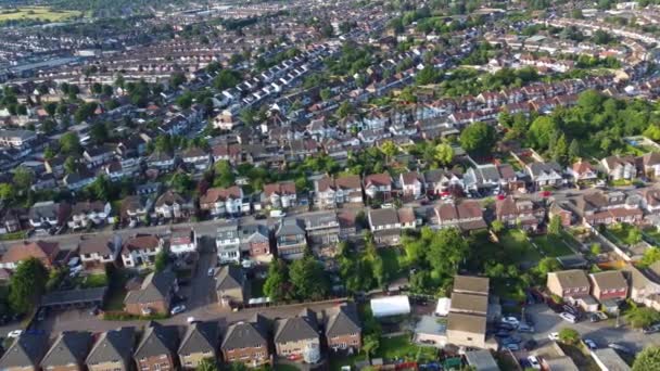 High Angle Footage Residential Homes Luton City England Inglés Capturado — Vídeo de stock