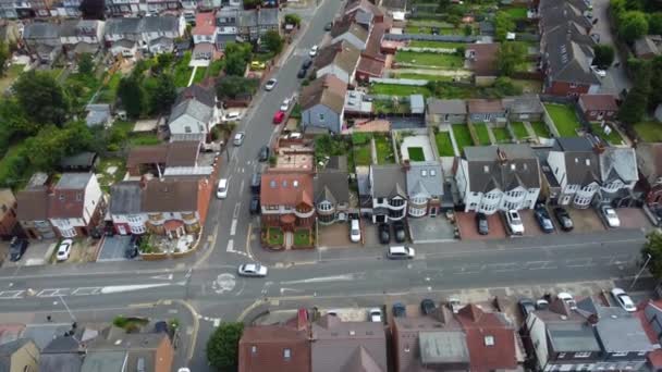 High Angle Footage Residential Homes Luton City England Egyesült Királyság — Stock videók