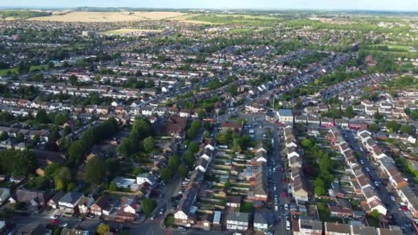 High Angle Beelden Van Residentiële Huizen Luton City England Opgenomen — Stockvideo