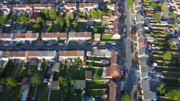 High Angle Footage Residential Homes Luton City England Egyesült Királyság — Stock videók