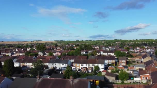 High Angle Footage Residential Homes Luton City England Zachycen Kamerou — Stock video