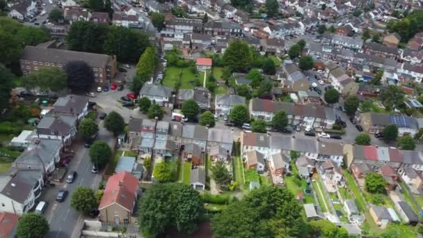 High Angle Footage Residential Homes Luton City England Royaume Uni — Video