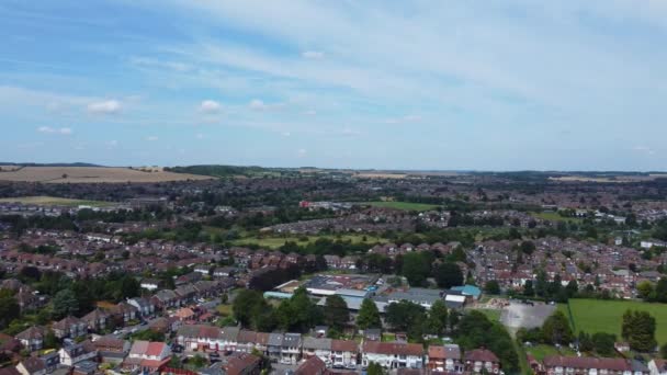 High Angle Footage Von Wohnhäusern Luton City England Aufgenommen Mit — Stockvideo