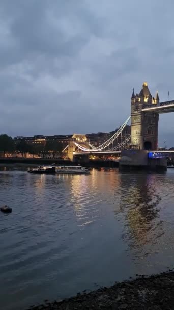 London Egyesült Királyság 2023 Június Kilátás Temze Folyóra London Hídjára — Stock videók
