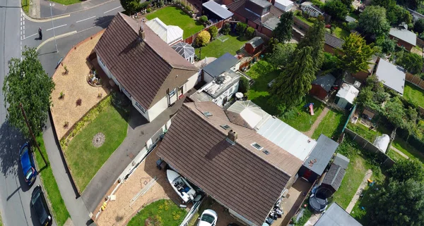 Vysokoúhlý Panoramatický Výhled Západní Luton City Rezidenční Čtvrti Letecký Pohled — Stock fotografie