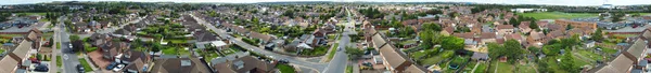 Vista Panorámica Ángulo Alto Ciudad Occidental Luton Distrito Residencial Vista —  Fotos de Stock