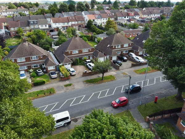 stock image High Angle View of Western Luton City and Residential District. Aerial View of Captured with Drone's Camera on 30th July, 2023. England, UK