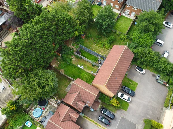 High Angle View Západní Luton City Rezidenční Čtvrti Letecký Pohled — Stock fotografie