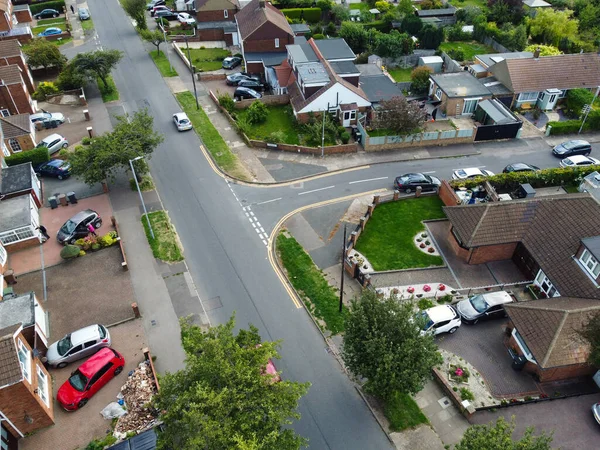 stock image High Angle View of Western Luton City and Residential District. Aerial View of Captured with Drone's Camera on 30th July, 2023. England, UK