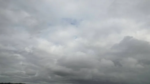 High Angle Drone Camera Footage Dramatic Clouds Sky Sunset Luton — Photo