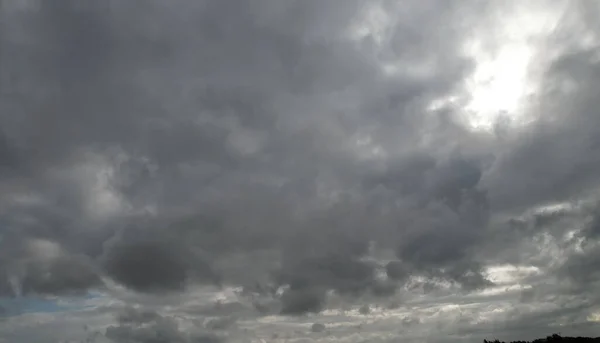 High Angle Drone Camera Footage Dramatic Clouds Sky Sunset Luton — Foto de Stock