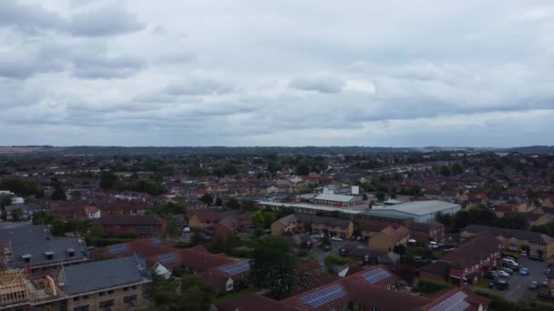 Nagy Látószögű Kilátás Nyugati Luton City Lakókörzet Aerial View Captured — Stock videók