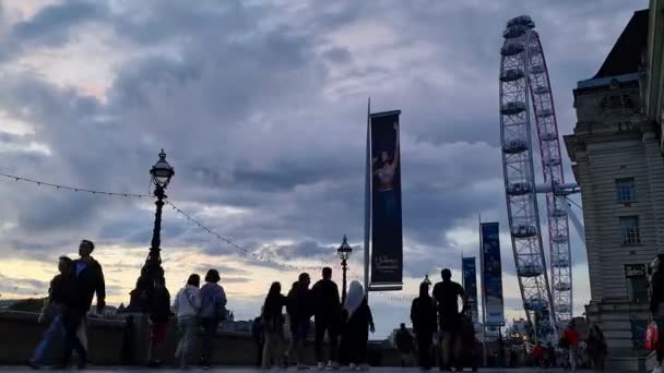 Time Lapse Tourists All World Central London City England Záběry — Stock video