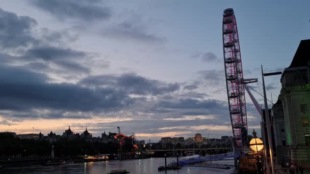 Zeitraffer Von Touristen Aus Aller Welt Central London City England — Stockvideo