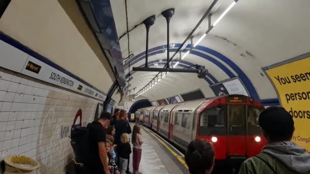 Train Metro Railway Station Central London Capital England Запись Сделана — стоковое видео