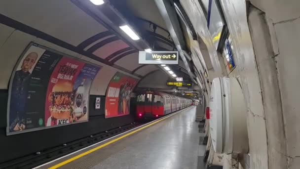 Train Metro Railway Station Central London Capital England Запись Сделана — стоковое видео