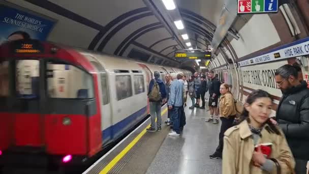 Vlaková Stanice Metra Central London Capital City England Velká Británie — Stock video
