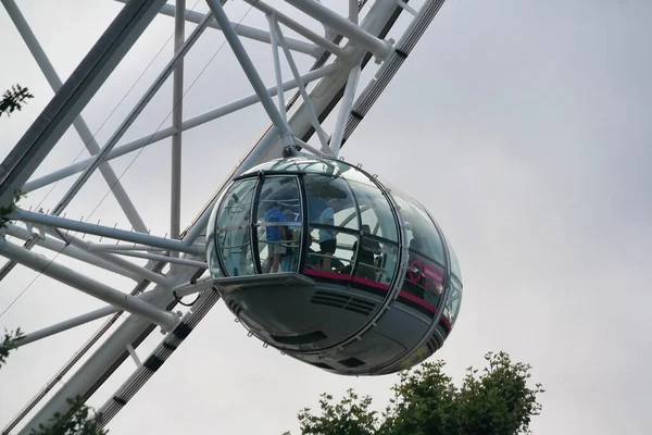 Belle Vue Angle Bas London Eye Tamise Historique Big Ben — Photo