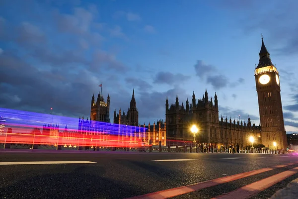 Nejkrásnější Záběry Osvíceného Londýnského Oka River Thames Westminster Big Ben — Stock fotografie