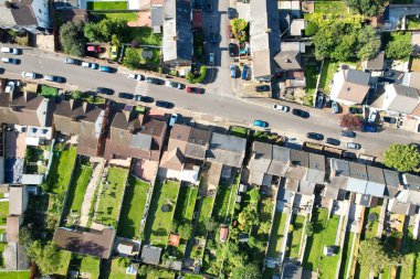 Luton City 'nin kuzeydoğusu ve yerleşim bölgesinin yüksek açılı görüntüsü. Hava Görüntüsü, İHA 'nın Kamerası ile 26 Ağustos 2023' te kaydedildi. İngiltere, İngiltere