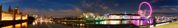 Vackra Bilder Upplysta London Öga Från River Thames Westminster Big — Stockfoto