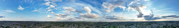 Dramatic Clouds Sky Luton City England Камеры Беспилотника Высокого Угла — стоковое фото