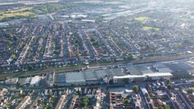 Luton City 'deki Bury Park' ın hava görüntüsü.