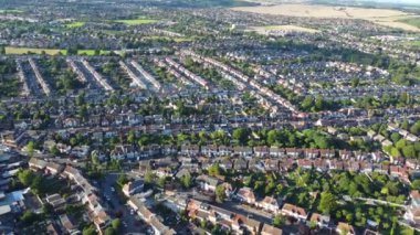 Luton City 'deki Bury Park' ın hava görüntüsü.