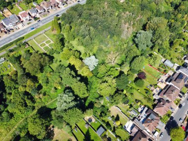 Küçük bir köyün havadan görünüşü