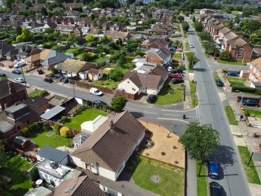 Luton City, İngiltere 'nin Barınma Bölgesi' nin hava görüntüleri. Görüntü İHA 'nın Kamerasıyla 30 Temmuz 2023' te kaydedildi.
