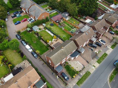 Luton City, İngiltere 'nin Barınma Bölgesi' nin hava görüntüleri. Görüntü İHA 'nın Kamerasıyla 30 Temmuz 2023' te kaydedildi.