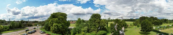 Panoramautsikt Över Bostadsområdet Luton City England Storbritannien Filmen Togs Med — Stockfoto
