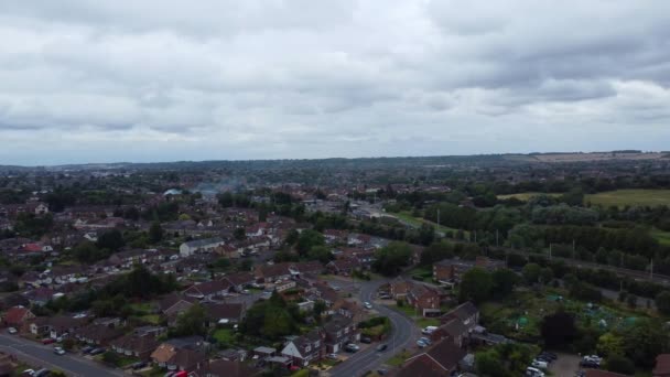 Vanuit Lucht Uitzicht Stad Western Luton — Stockvideo