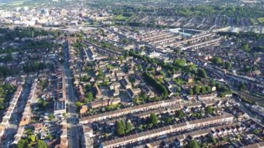 Luton City 'deki Bury Park' ın hava görüntüsü.
