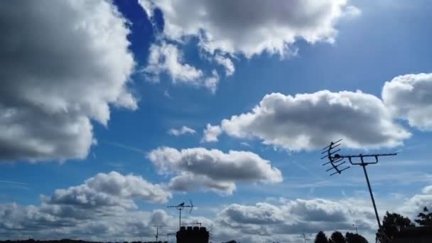 High Angle Time Lapse Filmato Nuvole Drammatiche Rapido Movimento Cielo — Video Stock