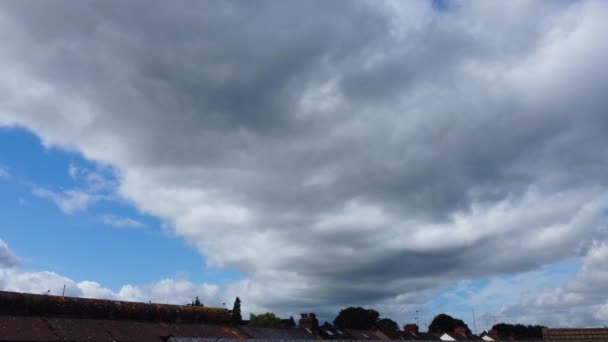 High Angle Time Lapse Footage Fast Moving Dramatic Clouds Sky — Stock video