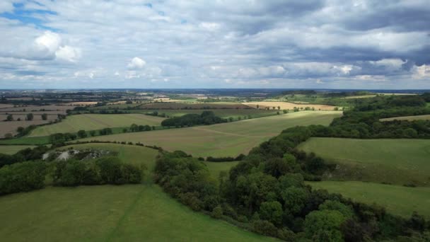 英国大英帝国卢顿 上太阳公园的英国牧羊场 华丽的风景和乡村风光的高角景观 图片拍摄于2023年8月15日 — 图库视频影像
