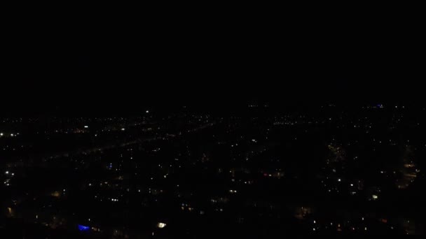 Ngiltere Nin Luton Şehrinin Yüksek Açılı Görüntüleri Aydınlanan Luton Şehri — Stok video