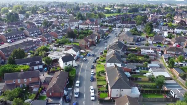 Aufnahmen Der Stadt Luton Aus Östlichen Wohnhäusern Während Des Teilweise — Stockvideo