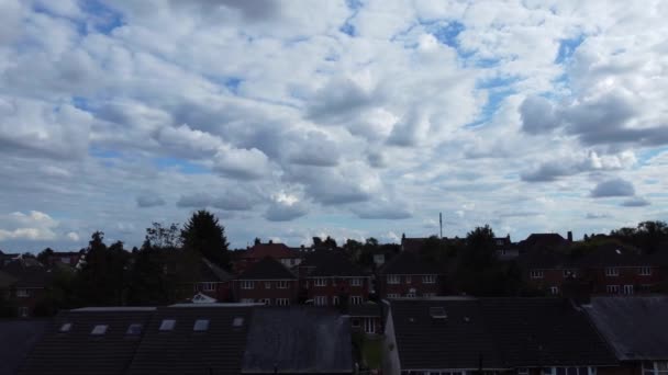 Aufnahmen Der Stadt Luton Aus Nördlichen Wohnhäusern Während Des Teilweise — Stockvideo