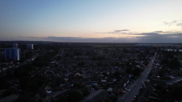 High Angle Footage Luton City England Grande Bretagne Juste Après — Video