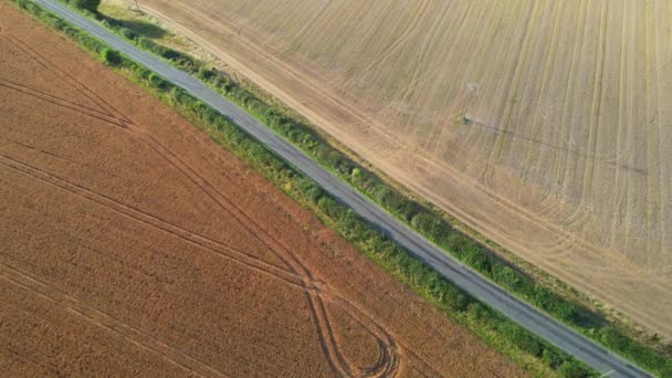 High Angle Footage British Agricultural Farms Countryside Landscape Közeli Luton — Stock videók