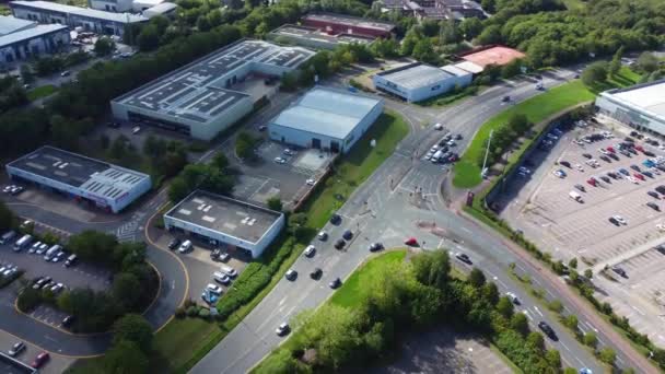 Aerial View Modern Football Stadium Don Milton Keynes City England — Αρχείο Βίντεο