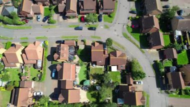 İngiltere 'nin İngiltere kenti Milton Keynes' in Yüksek Açılı Görüntüleri. Görüntüler 21 Ağustos 2023 'te Drone' un kamerasıyla çekildi..