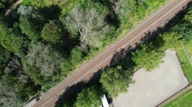 İngiltere 'nin İngiltere kenti Milton Keynes' in Yüksek Açılı Görüntüleri. Görüntüler 21 Ağustos 2023 'te Drone' un kamerasıyla çekildi..