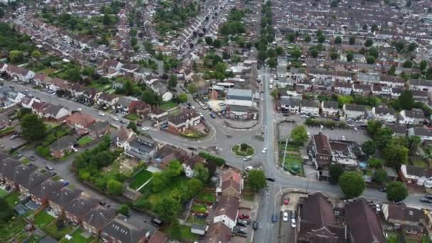 High Angle Beelden Van North Luton City England Groot Brittannië — Stockvideo